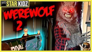 Werewolf Sneak Attack on Ethan 2 Spooky Backyard Chase Nerf Battle [upl. by Sunday]