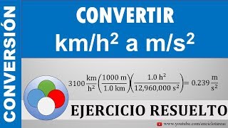 CONVERTIR DE kmh² a ms² [upl. by Alf]