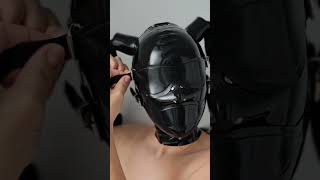 Experience the latest trend in fashion with my firstever latex mask tryon [upl. by Nosylla]