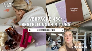 VERPACKE 450 BESTELLUNGEN AUS UNSERER NEUEN KOLLEKTION MIT UNS  CHEEKICOLLECTION LIVE [upl. by Akelam]