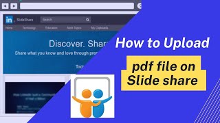 How to upload PDF file on slideshare [upl. by Atnuhs]