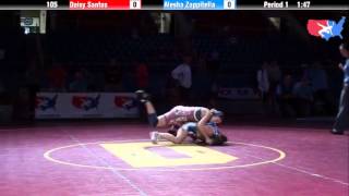 Fargo 2012 105 RR3 Daisy Santos Florida vs Alesha Zappitella Ohio [upl. by Oicnevuj488]