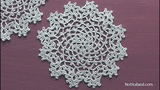 How to crochet a doily Part 1 Easy Crochet Doily for Beginners Step by step Tutorial [upl. by Ahsimaj]