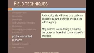 Sociocultural Anthropology Fieldwork amp Methods [upl. by Ahsieker]