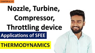 Applications of SFEE  Nozzle  Diffuser  Turbine  Compressor  Throttling Valves [upl. by Crowley186]