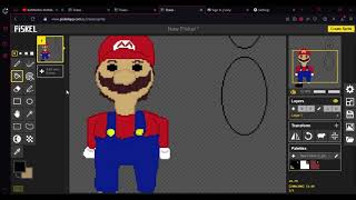 piskel speedpaint pt1 MARIO [upl. by Dulcy832]