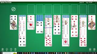 Spider Solitaire 4 suits 616 [upl. by Kellie28]