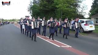 Pride of the Birches Accordion Band  Desertmartin Acc amp Cranny Pipe Band Parade 2023 [upl. by Hannus758]