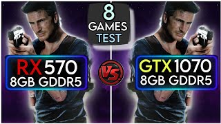 RX 570 vs GTX 1070  Test In 8 Games  How Much Difference [upl. by Presley]