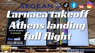 TRIPREPORT  Aegean Airlines A321Neo  Larnaca to Athens full flight experience [upl. by Eita713]