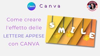 Creare leffetto delle LETTERE APPESE con Canva [upl. by Eadnus]