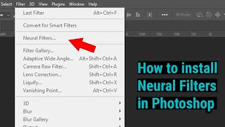 How to Add Neural Filters in Adobe Photoshop  neural filter plugin [upl. by Everest743]