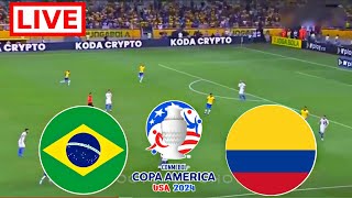 Brazil Vs Colombia Live Football  Copa America 2024  Match Live Today  Full Match gameplay pes21 [upl. by Glantz554]