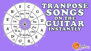 How to Instantly Transpose The Chords of Songs on Guitar EASILY [upl. by Corbett]