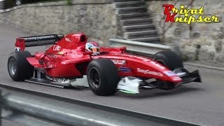 Dallara GP2 David HAUSER  St Ursanne Les Rangiers 2013  Amazing Sound High Speed Hillclimb [upl. by Hanae]