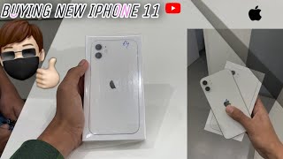 Bought New IPhone 11 Vlog Finally  IPHONE 11 White UNBOXING  Vlog video  Kota apple store [upl. by Belldas]