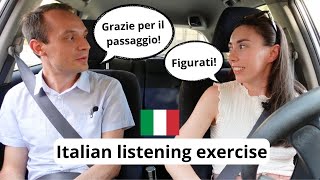 Italian listening test Grazie per il passaggio Subtitles [upl. by Gabrielle899]