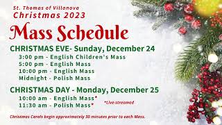 1224 2023 ENGLISH Mass 1000 AM St Thomas of Villanova [upl. by Ammann]