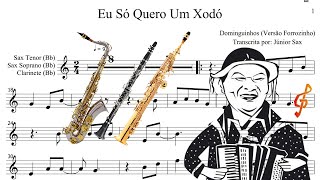 Partitura  Eu Só Quero Um Xodó Versão Forrozinho Sax Tenor Soprano Clarinete [upl. by Llevram]