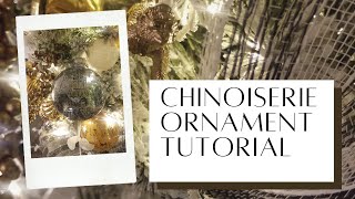 Chinoiserie Mercury Glass Ornament Tutorial [upl. by Nehgem]