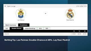 Las Palmas v Real Madrid  Betting Prediction  27th Jan 2024 [upl. by Siraf]