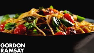 Pasta with Tomato Anchovy and Chilli  Gordon Ramsay [upl. by Ertnom993]