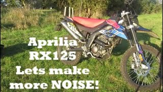 Aprilia RX125 Lets make some NOISE Easycheap tailpipe mod [upl. by Zetrauq581]