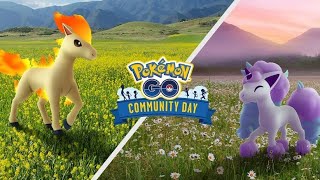 Pokémon GO PonytaGalarian Ponyta Community Day [upl. by Acihsay]