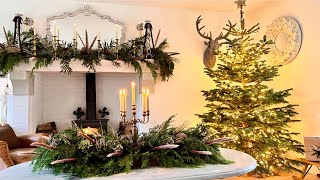 NATURAL CHRISTMAS DECOR IDEAS  LIVING ROOM  Christmas Decorating Ep4 [upl. by Enovahs]