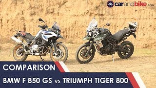 BMW F 850 GS vs Triumph Tiger 800 XCx Comparison Review  NDTV carandbike [upl. by Benco230]