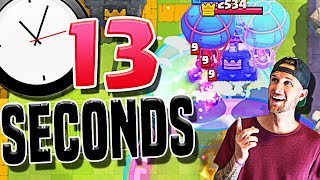 Record FASTEST win EVER 13 Second Clash Royale Victory [upl. by Minda]