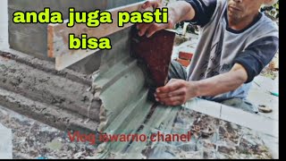 vlog tukang bangunancara mudah mencetak relief profil beton vlogiswarnochanel [upl. by Duky499]