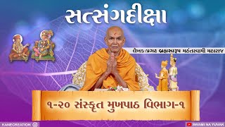 Satsang diksha 1 to 20 shloka for mukhpath with gujarati subtitels satsangdiksha mukhpath [upl. by Ttereve]