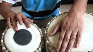 Tabla Basic Lesson  How to play quotTinquot using Tabla and Dagga [upl. by Odnanref702]