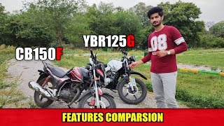 YBR 125G vs CB150F Comparsion  Specs Features Sound Test  Sabahat Vlogs [upl. by Lenor425]