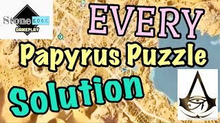 Assassin’s Creed Origins  All Papyrus Puzzles Solutions  Locations [upl. by Annaihr]