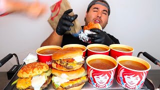 Throwing burgers in Orlins face MUKBANG [upl. by Cronin]