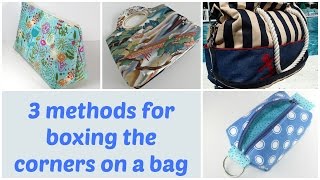 3 methods for boxing the corners on a bag [upl. by Esor226]