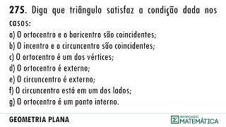 C08 PONTOS NOTÁVEIS DE UM TRIÂNGULO 275 [upl. by Ayel]