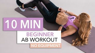 10 MIN BEGINNER AB WORKOUT  No Equipment  Pamela Reif [upl. by Yrelav]