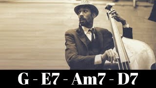 Medium Swing Jazz Bass Backing Track  G Major 1625 [upl. by Leuneb]