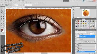 TUTORIAL PS How to make The Annoying Orange with Photoshop ITAENG [upl. by Hurwit]