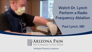 Watch Dr Lynch Perform a Radio Frequency Ablation  Live [upl. by Lightfoot88]