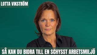 Så kan du bidra till en schysst arbetsmiljö Chefers och medarbetares gemensamma ansvar [upl. by Lunsford]