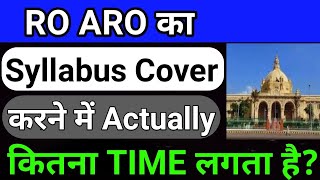 RO ARO का syllabus Cover करने में कितना Time लगता है  UPPSC RO ARO Syllabus  studytime [upl. by Lucais329]