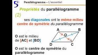 Maths 5ème  Parallélogramme  Mathématiques cinquième [upl. by Ellehctim]