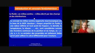 Cours Introduction à la MDF Concepts fondamentaux et propriétés des fluides Part 1 [upl. by Dor]