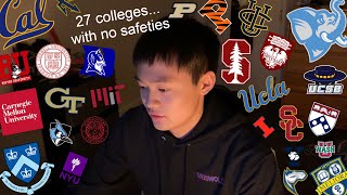 college decision reactions but i applied to zero safetes [upl. by Ynavoeg]