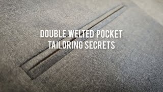 Double welted pocket Tailoring secrets [upl. by Alphonsa83]