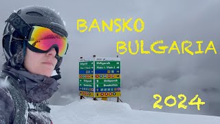 Skiing in Bansko Bulgaria 2024  Skiing on all slopes skiresort [upl. by Ahseram951]